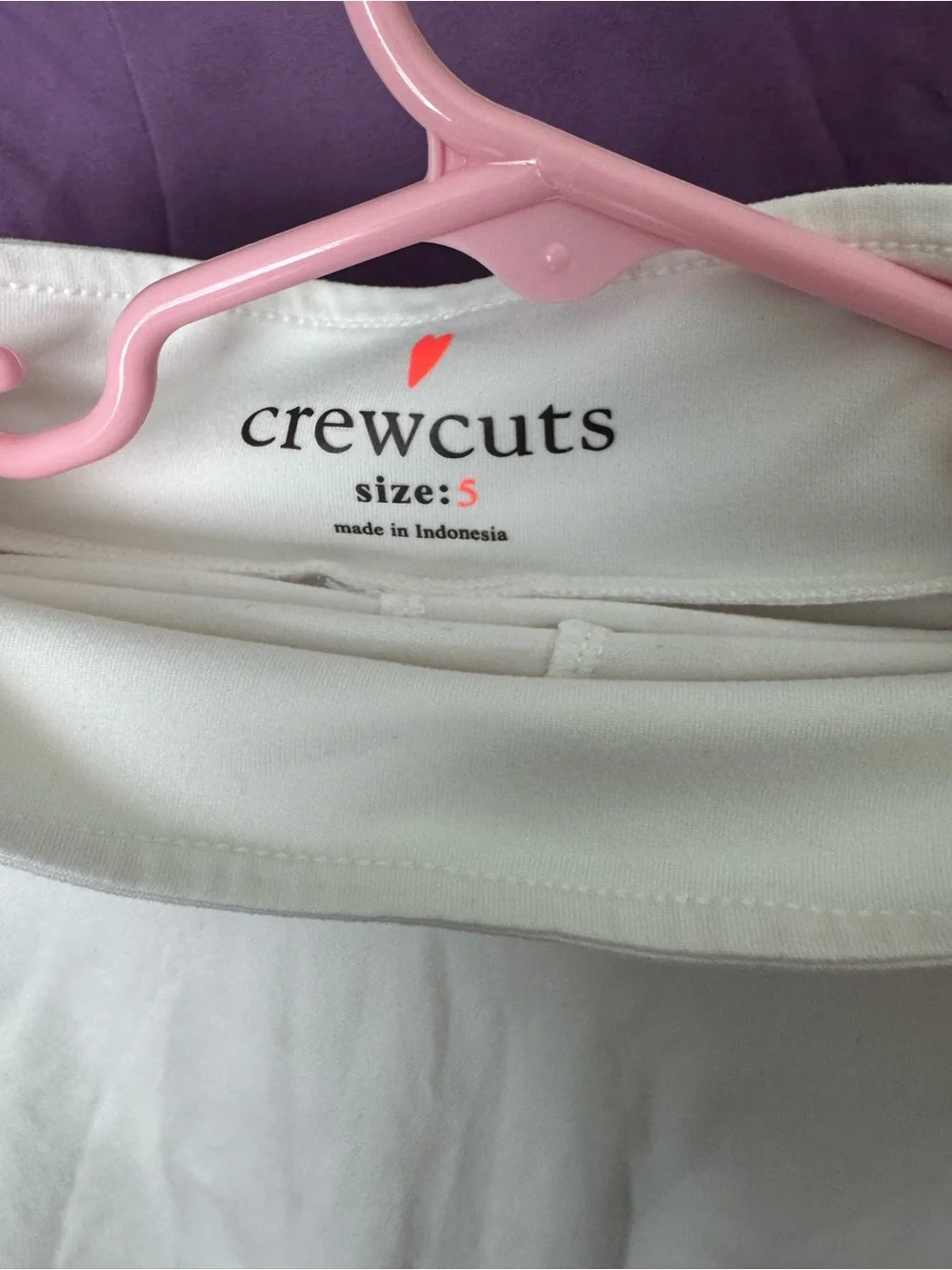 Crewcuts Girls' Short Sleeve Tees in Purple & White